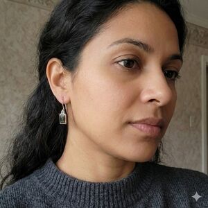 Sterling Silver 925 TH SU and Black Onyx Drop Earrings